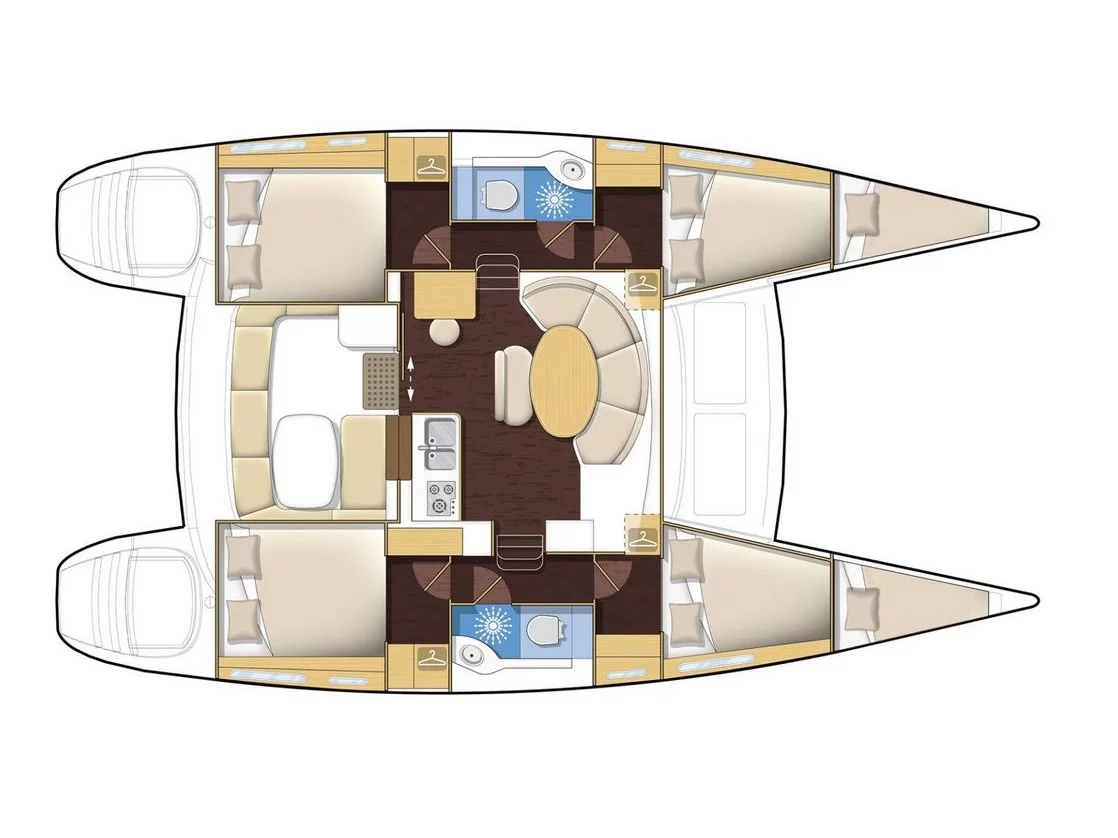 Lagoon 380 S2 (Erica) Plan image - 11