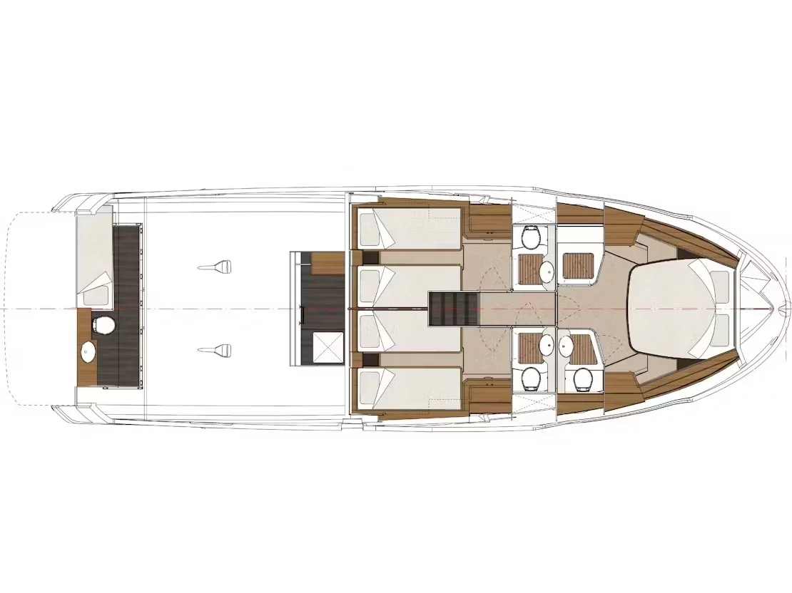 Greenline 48 Fly (Rosa dei Venti) Plan image - 11