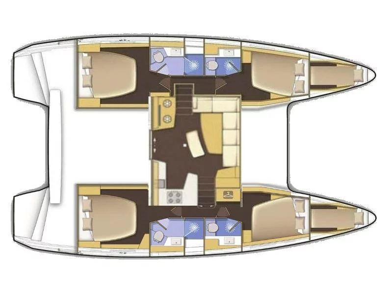 Lagoon 42 (ATHINA (Αir condition, generator, water maker, 1 SUP free of charge)) Plan image - 1