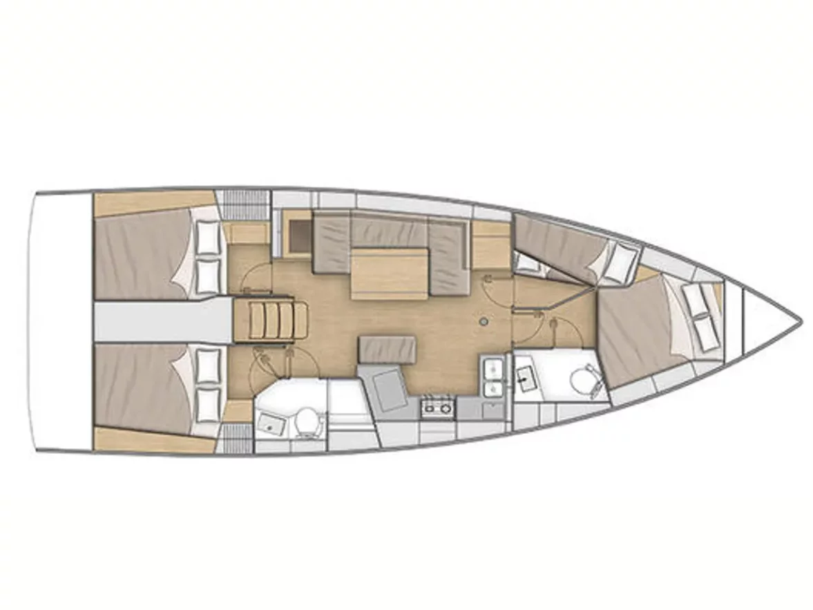 Oceanis 40.1 (AF-O40.1R) Plan image - 1