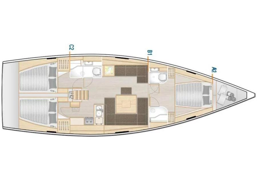 Hanse 458 (Sea Pearl) Plan image - 2