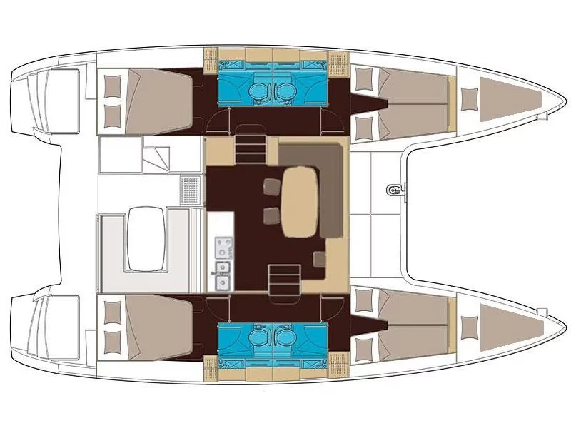 Lagoon 400 S2 (Cata Loca) Plan image - 1