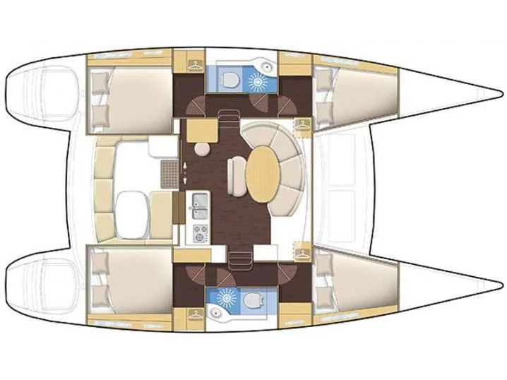 Lagoon 380 S2 (Beluga) Interior image - 2