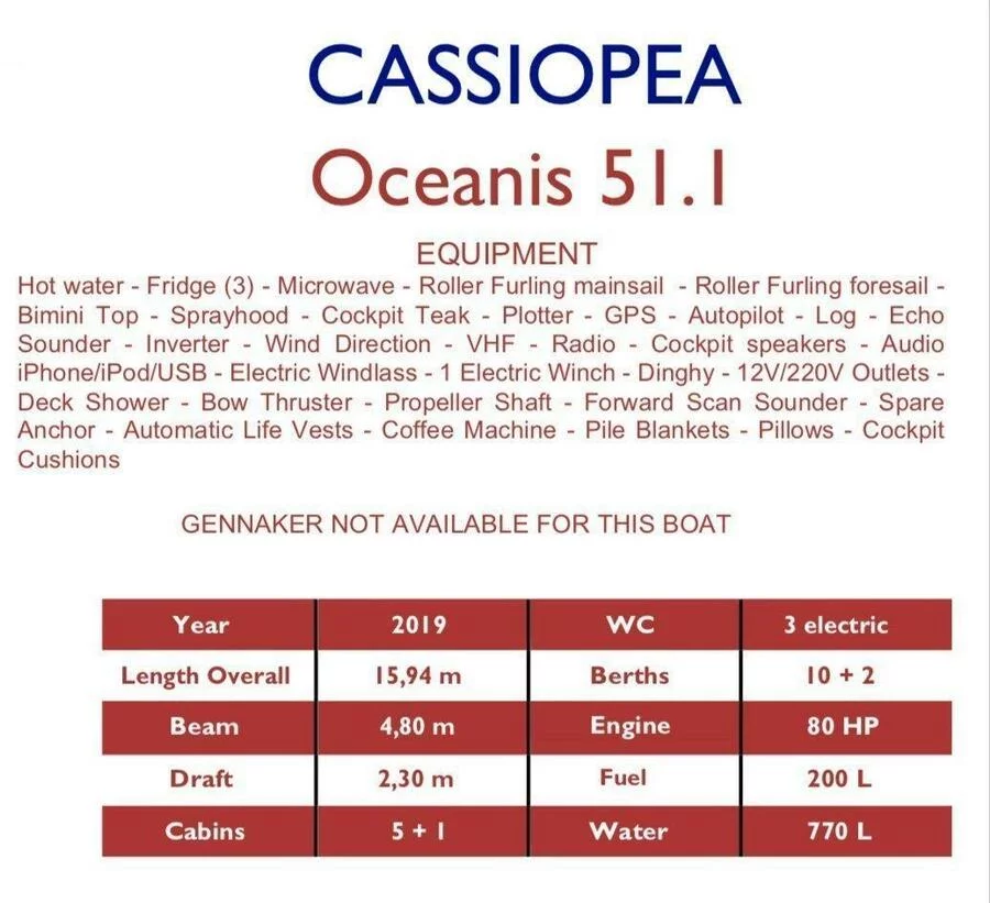 Oceanis 51.1 (Cassiopea)  - 2