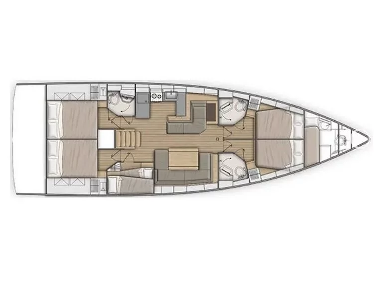 Oceanis 51.1 (Velvet Dice) Plan image - 1