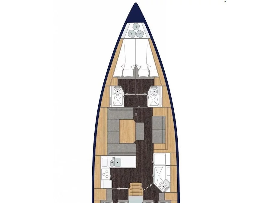Bavaria C45 (CARPE DIEM with) Plan image - 2
