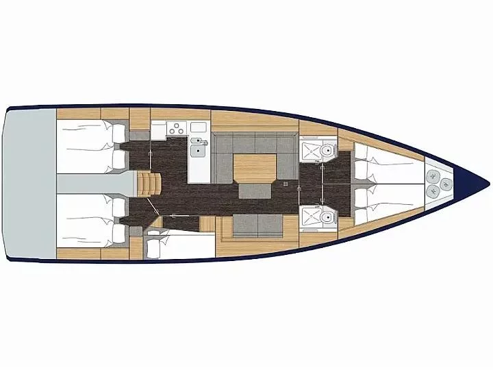 Bavaria C45 (Blue Diamond) Plan image - 2