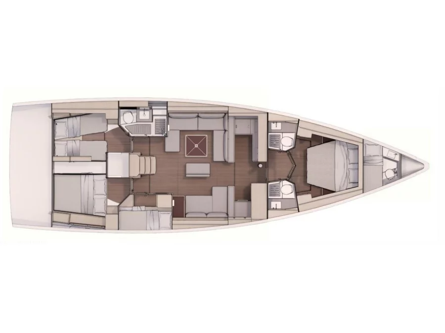 Dufour 530 Owner's version (Rhamnus) Plan image - 3