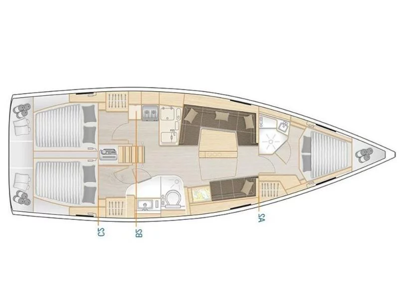 Hanse 418 (Eleni) Plan image - 2
