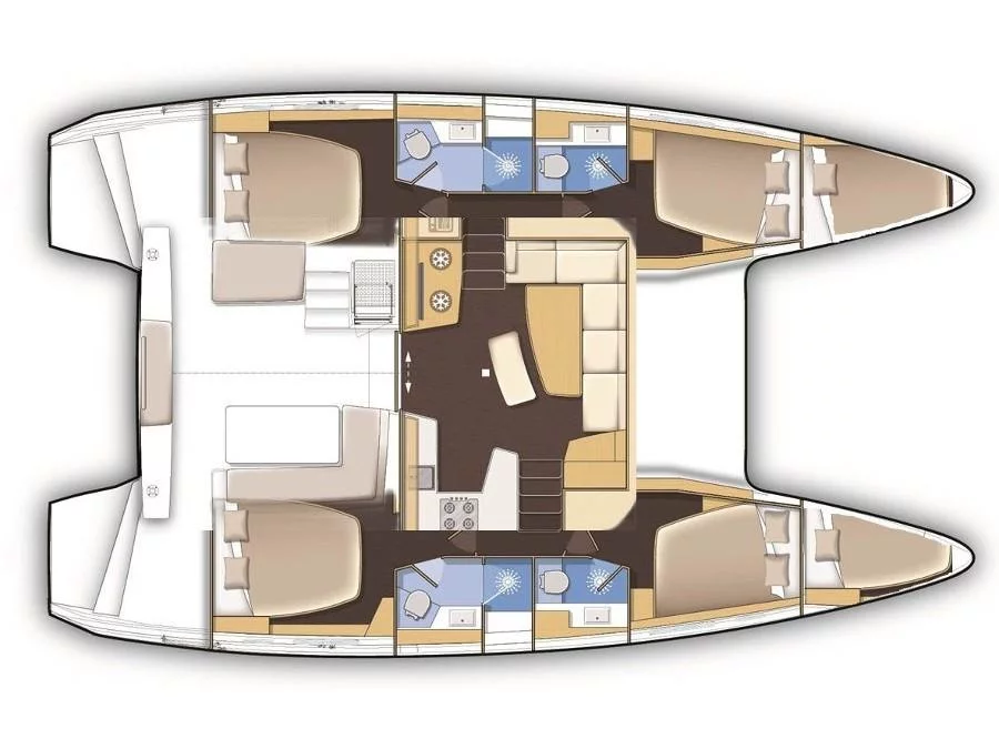 Lagoon 42 (ZAHIRA - GEN/AC+WATERMAKER) Plan image - 3