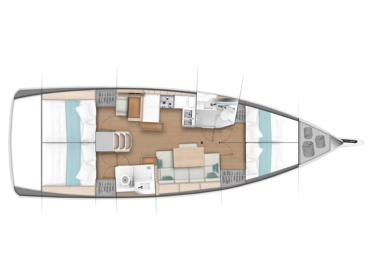 Sun Odyssey 440 (Funky One) Plan image - 2