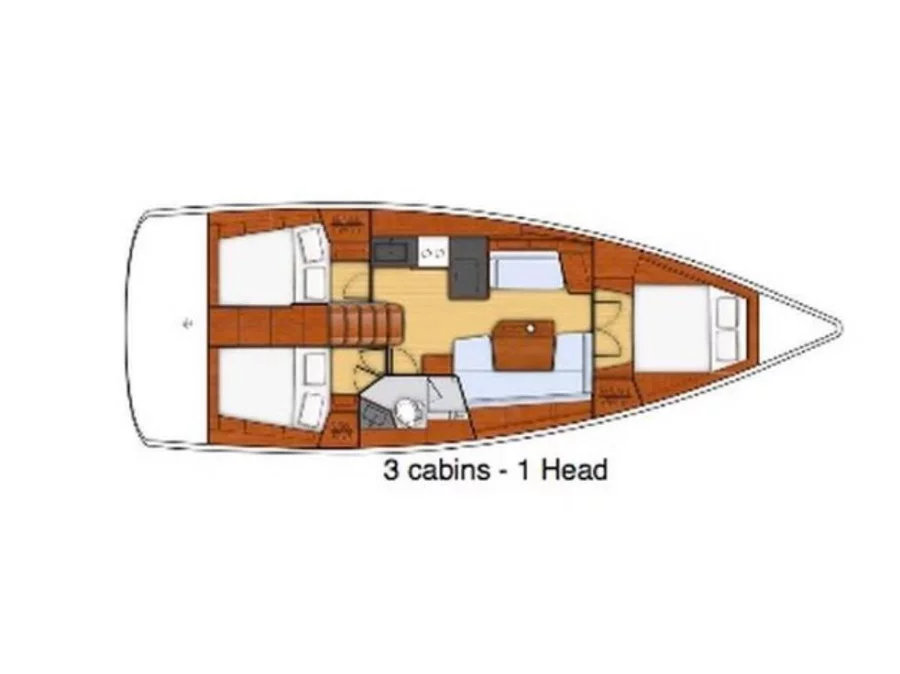 Oceanis 41.1 (PASSEPARTOUT) Plan image - 1