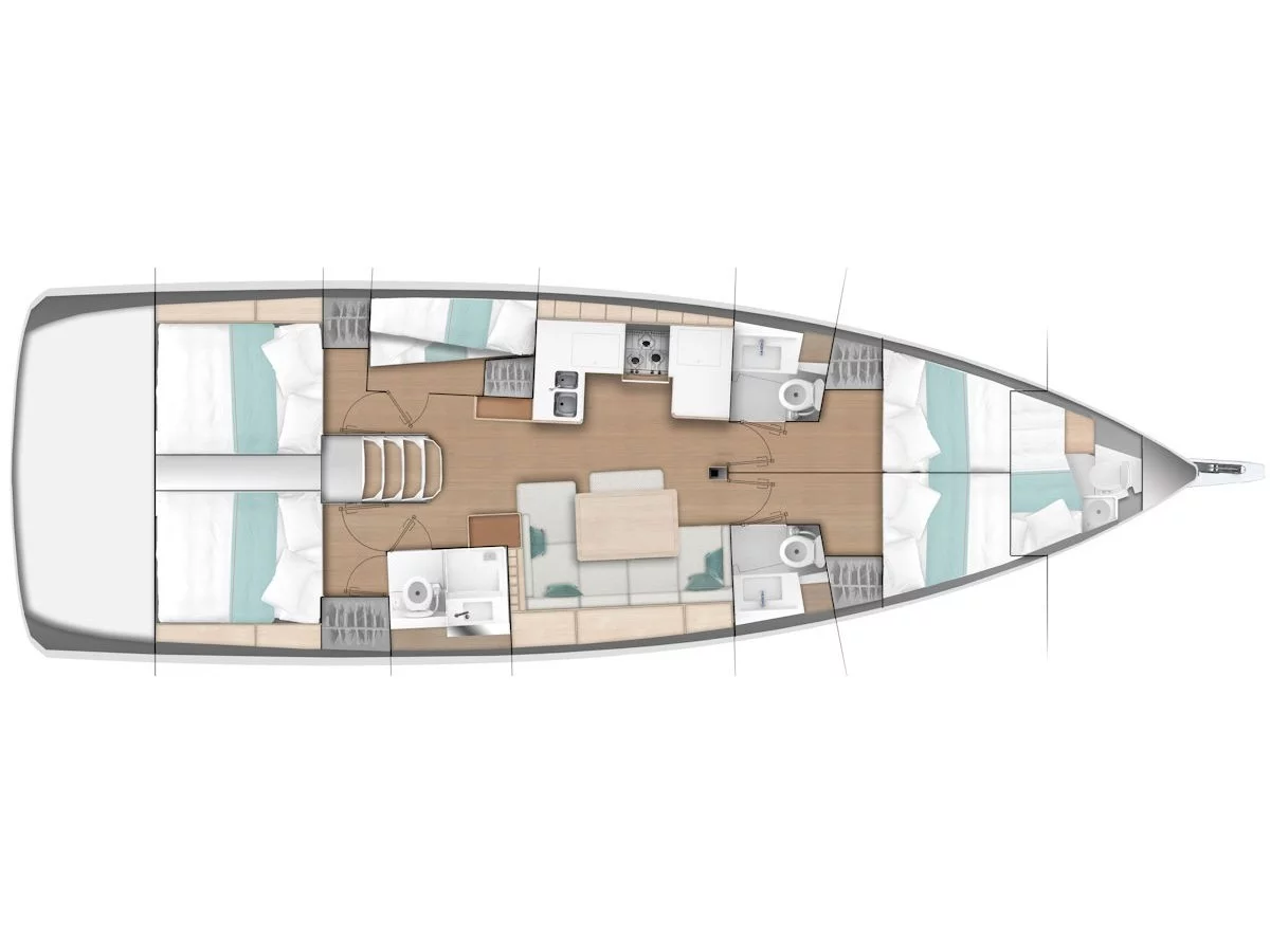 Sun Odyssey 490 (Konstantinos) Plan image - 1