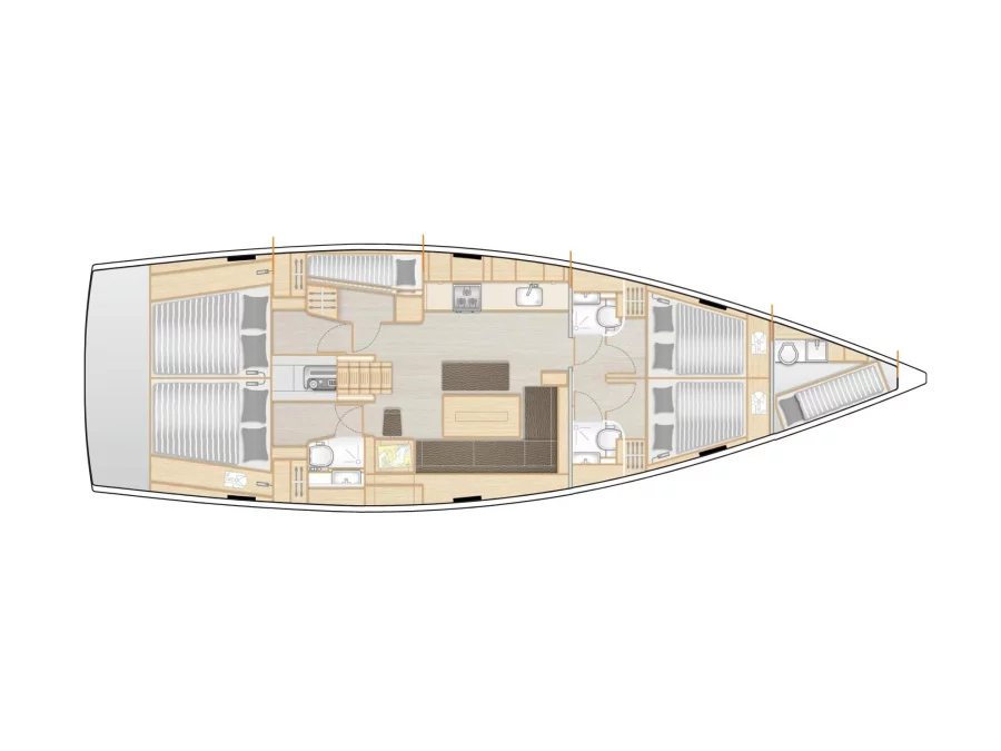 Hanse 508 (Atena - Water maker, Solar Panel) Plan image - 4