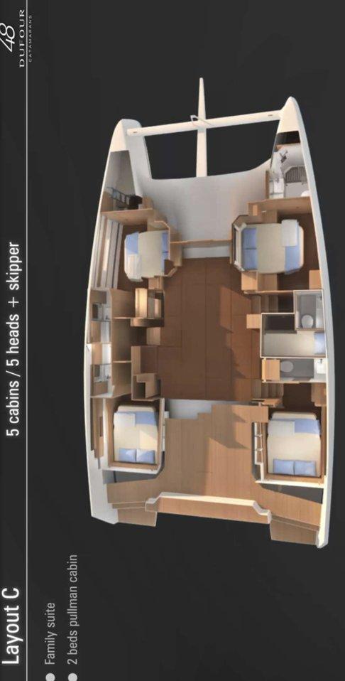 Photo #1 - Dufour 48 Catamaran - 5 + 1 cab. (Mojito) in Marina - 39005