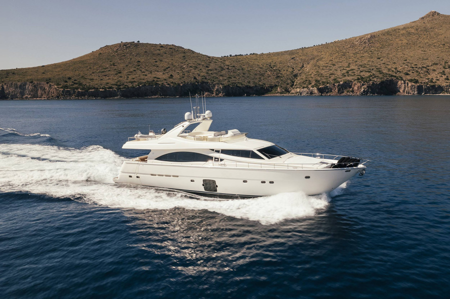 Photo #1 - Ferretti Yachts 830 Flybridge (Lidia) in Marina - 41801