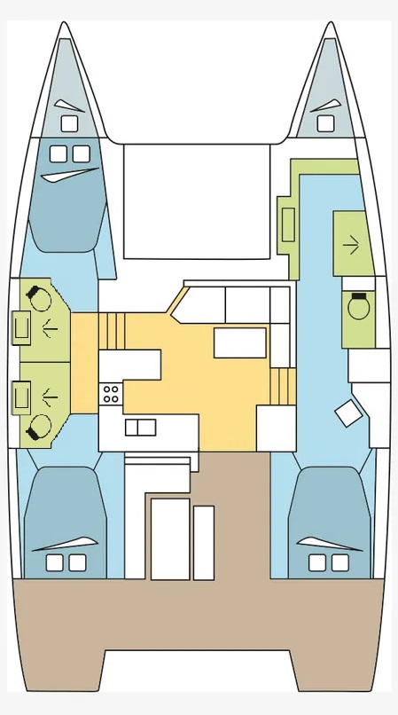 Photo #2 - Fountaine Pajot Astrea 42 - 3 + 2 cab. (NARNIA) en Athènes - 29380