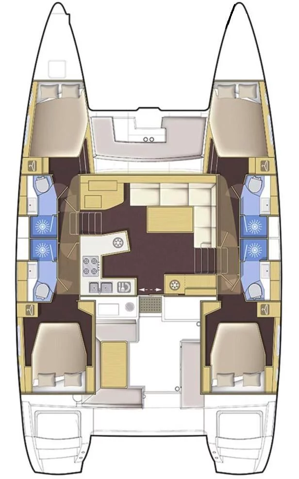 Lagoon 450 - 4 + 1 cab. (Delphi_DB )  - 1