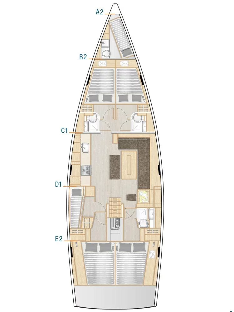 Hanse 508 - 5 + 1 cab. (Licence to Chill)  - 11