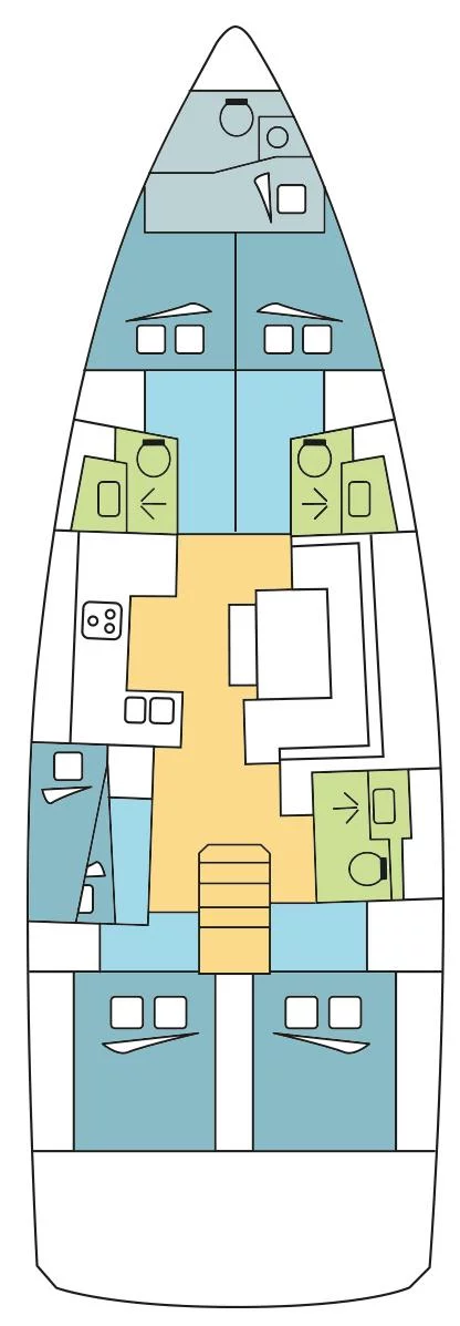 Sun Odyssey 490 - 5 + 1 cab. (FANTAISIE_G)  - 1