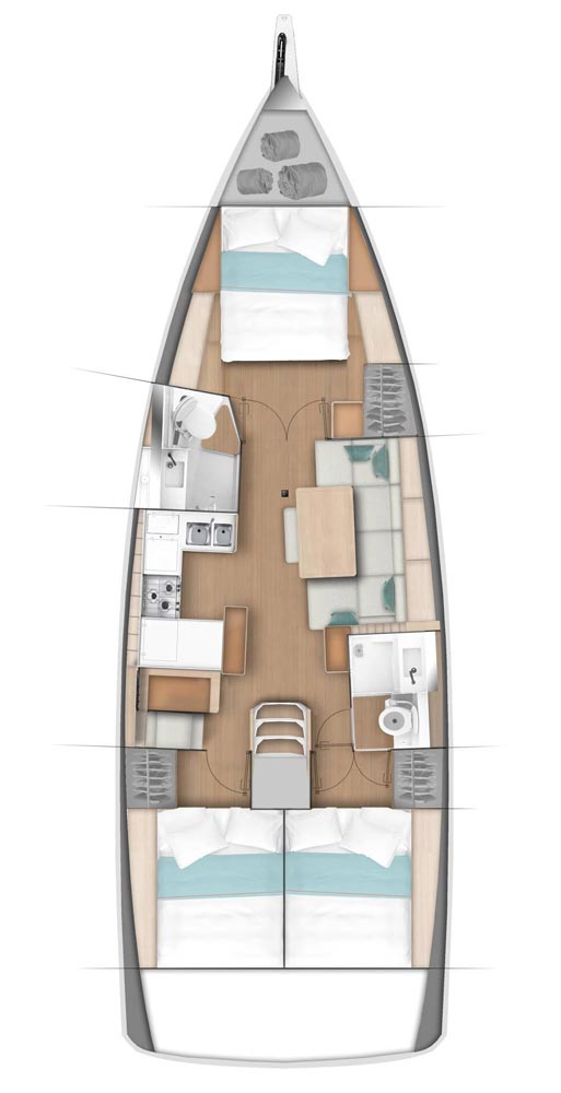 Photo #10 - Sun Odyssey 440 - 3 cab. (Follow your Dream) en Biograd - 33866