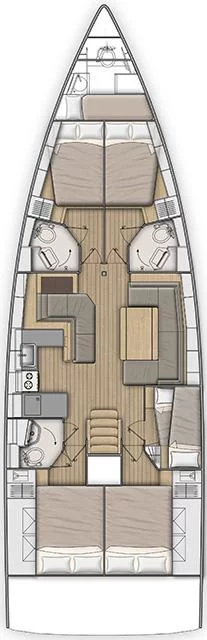 Oceanis 51.1 - 5 + 1 cab. (TSUKI_G)  - 1