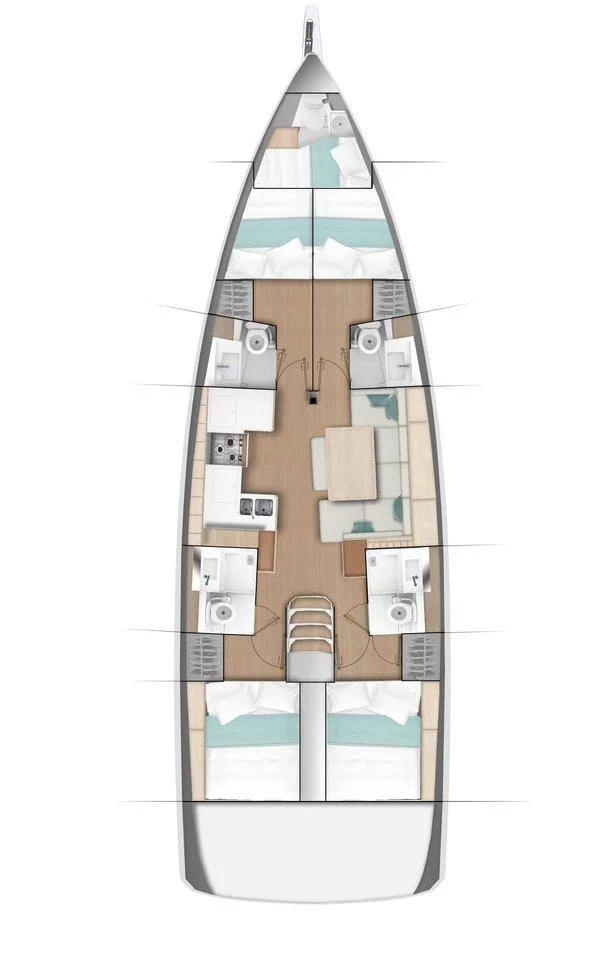 Sun Odyssey 490 - 4 cab. (Knot)  - 1