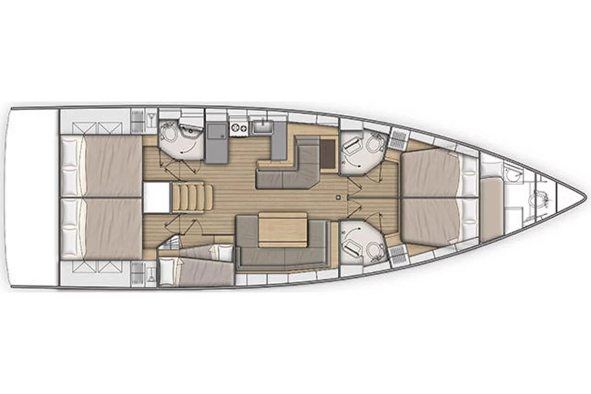 Oceanis 51.1 - 5 + 1 cab. (EAST)  - 1