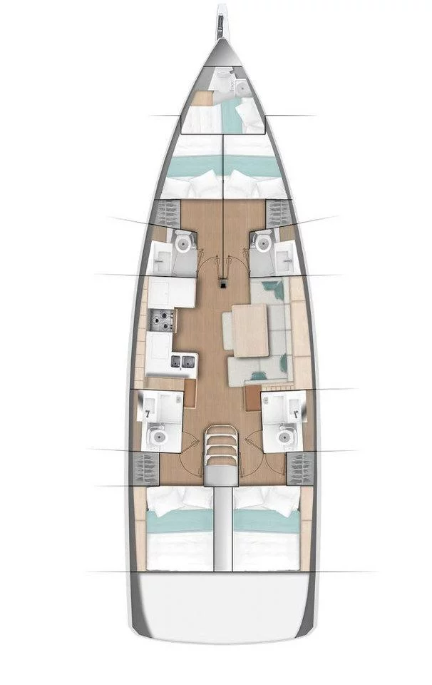 Sun Odyssey 490 - 4 + 1 cab. (Electra)  - 1