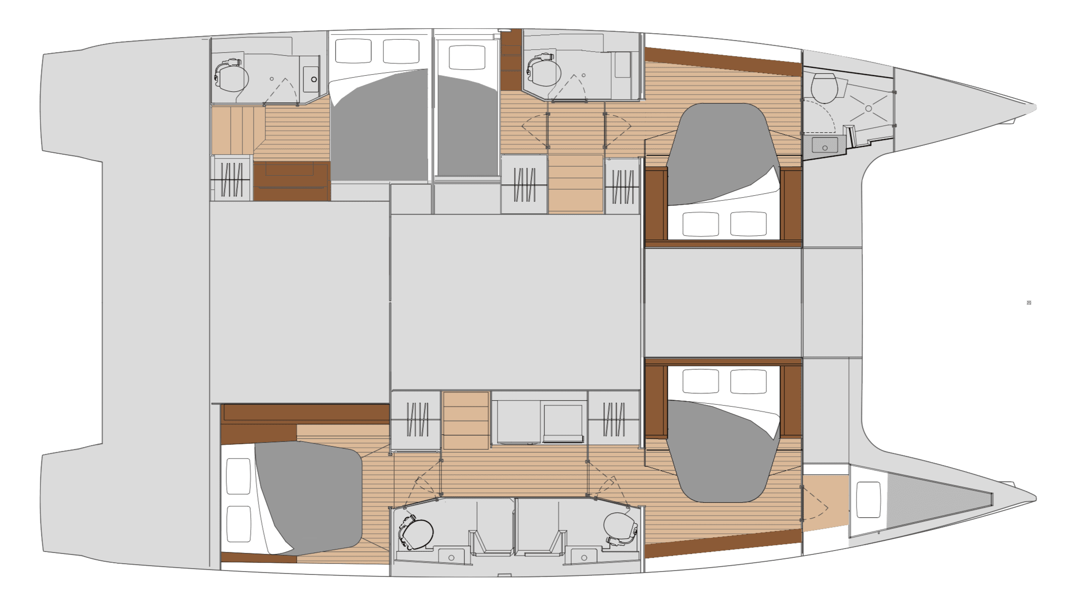 Photo #10 - Fountaine Pajot Saona 47 Quintet - 5 + 1 cab. (Red Rose) in Mykonos - 39353