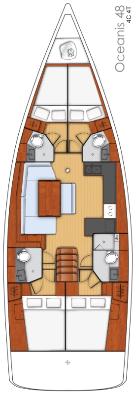 Photo #2 - Oceanis 48 - 4 cab. (Cayetana) en Portorosa - 40921