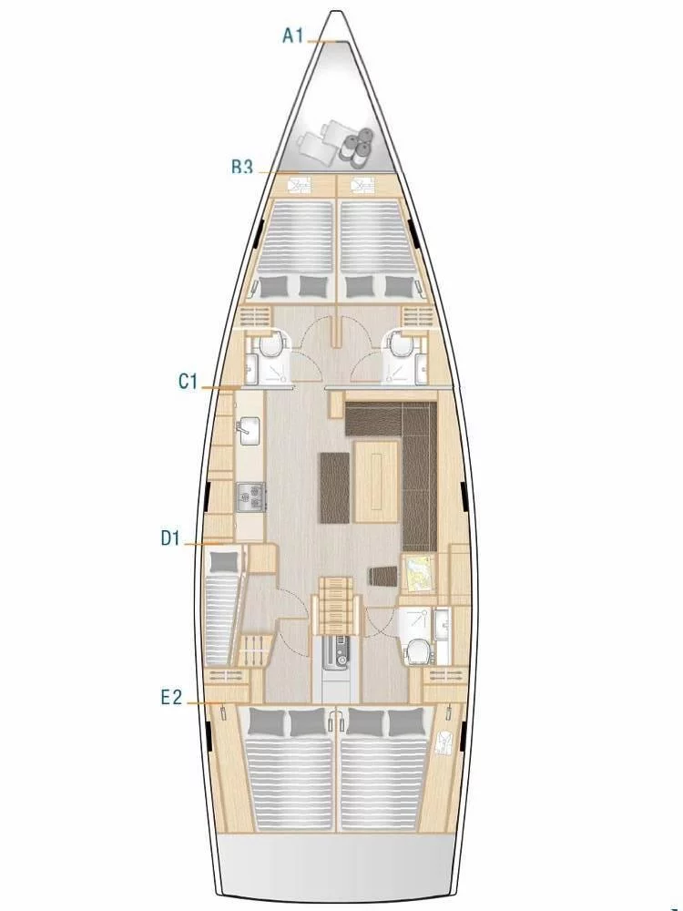 Hanse 508 - 5 cab. (Frizzante)  - 1