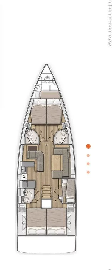Oceanis 51.1 - 5 + 1 cab. (True Wind)  - 1