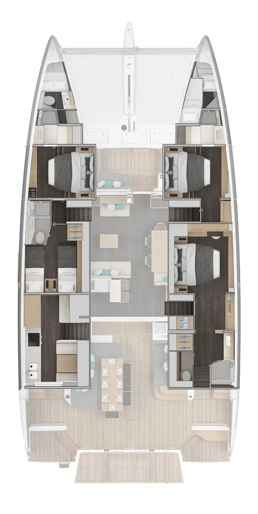 Lagoon 60 - 4 + 2 cab. (Lady M)  - 1