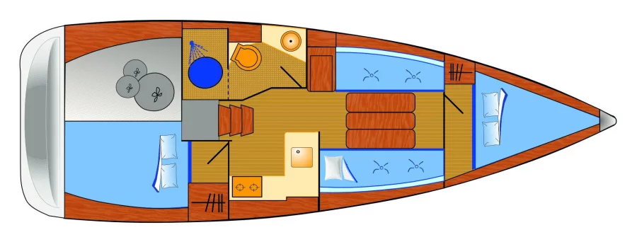 Sun Odyssey 349 - 2 cab. (Anastasia)  - 1