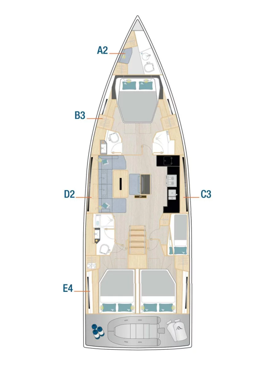 Hanse 510 - 4 + 1 cab. (#063)  - 1