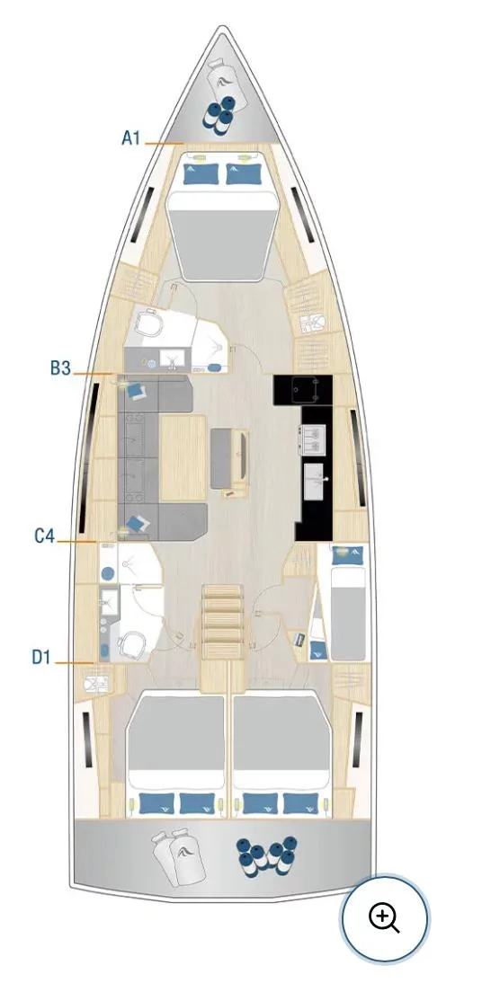 Hanse 460 - 4 cab. (Wilson)  - 1