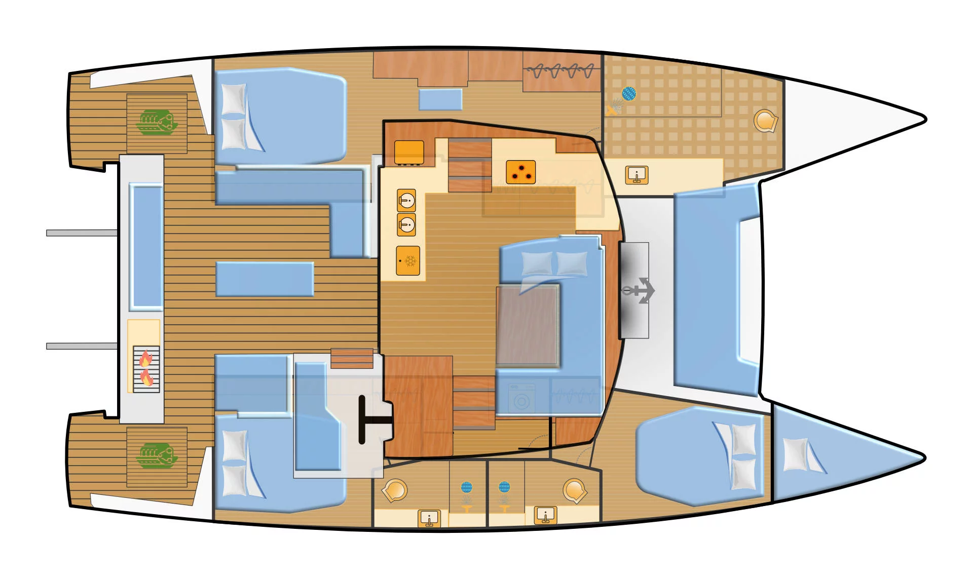 Fountaine Pajot Elba 45 - 3 cab. (Protea)  - 1