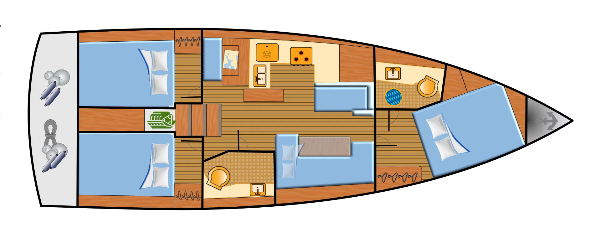 Sun Odyssey 410 - 3 cab. (Titzi)  - 1