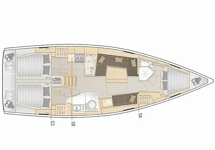 Hanse 418 - 3 cab. (Pasithea)  - 1