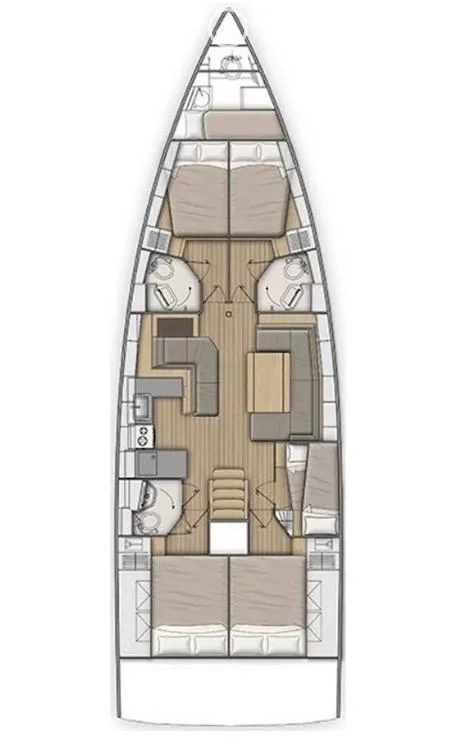 Oceanis 51.1 - 5 + 1 cab. (Velvet Dice)  - 1