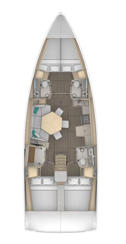 Dufour 44 - 4 cab (Alfasyr)  - 1