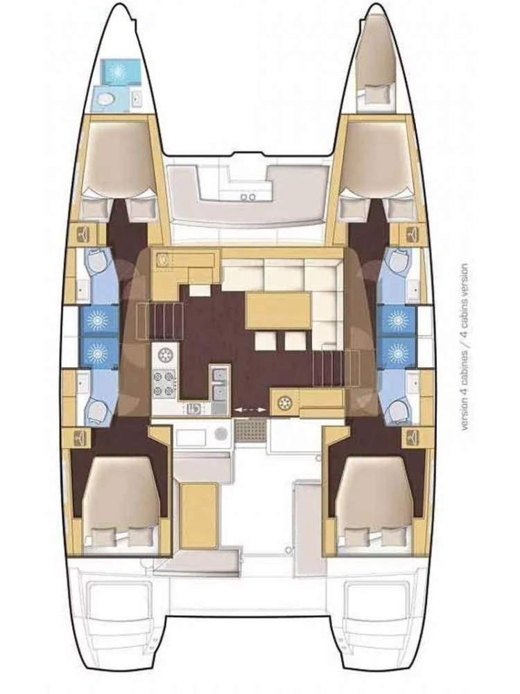 Lagoon 46 - 4 + 1 cab. (Diamanti IV)  - 1