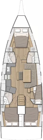 Photo #2 - Oceanis 46.1 - 4 cab. (Entre Deux Poles) en Golfe Juan - 43260