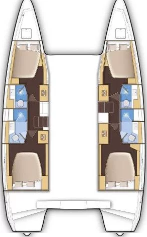 Lagoon 42 - 4 + 1 cab. (White Chadal)  - 1