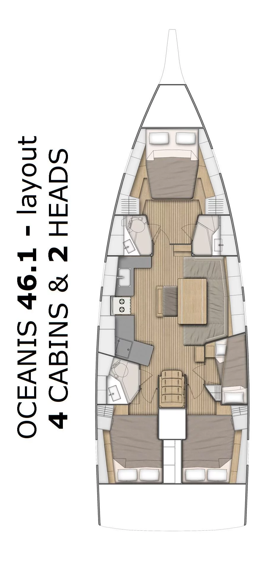 Oceanis 46.1 - 4 cab. (Nalu)  - 1