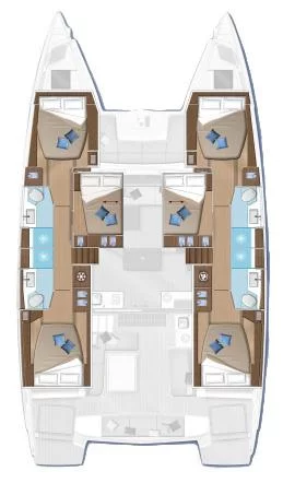 Lagoon 50 - 6 + 2 cab. (Aqua Star)  - 1