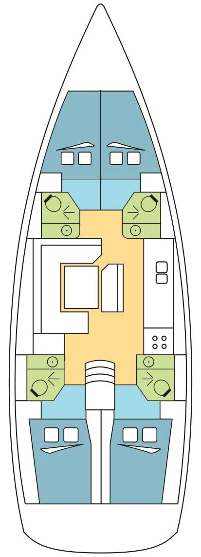 Sun Odyssey 479 - 4 cab. (VERDI)  - 1