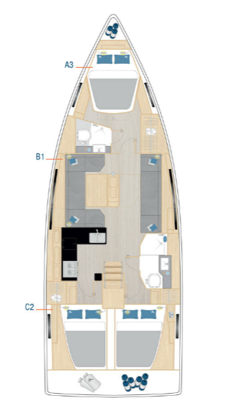 Photo #2 - Hanse 410 (Al Dente) in Lefkada - 61503