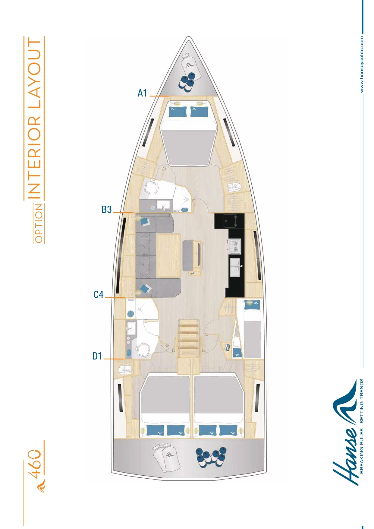 Hanse 460 - 4 cab. (L'after)  - 1
